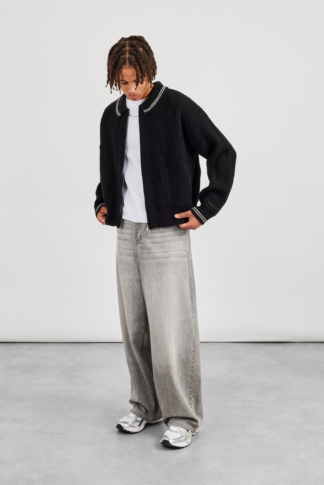 Knitted Harrington - Black